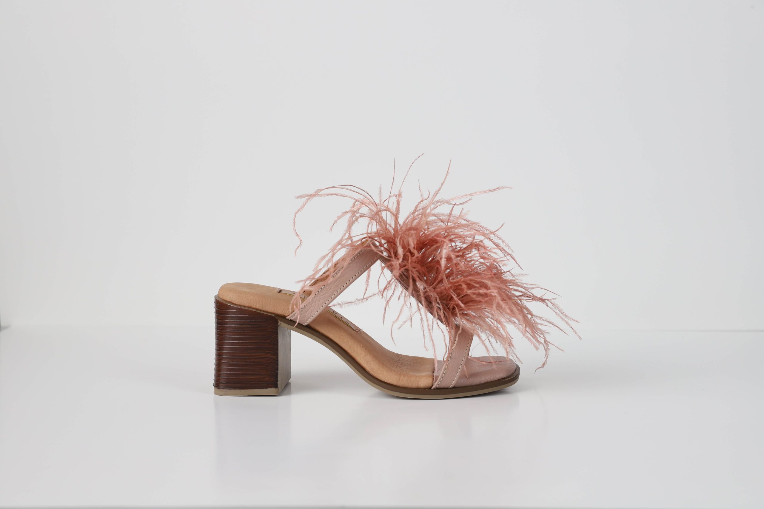 Rosé Feather sandals