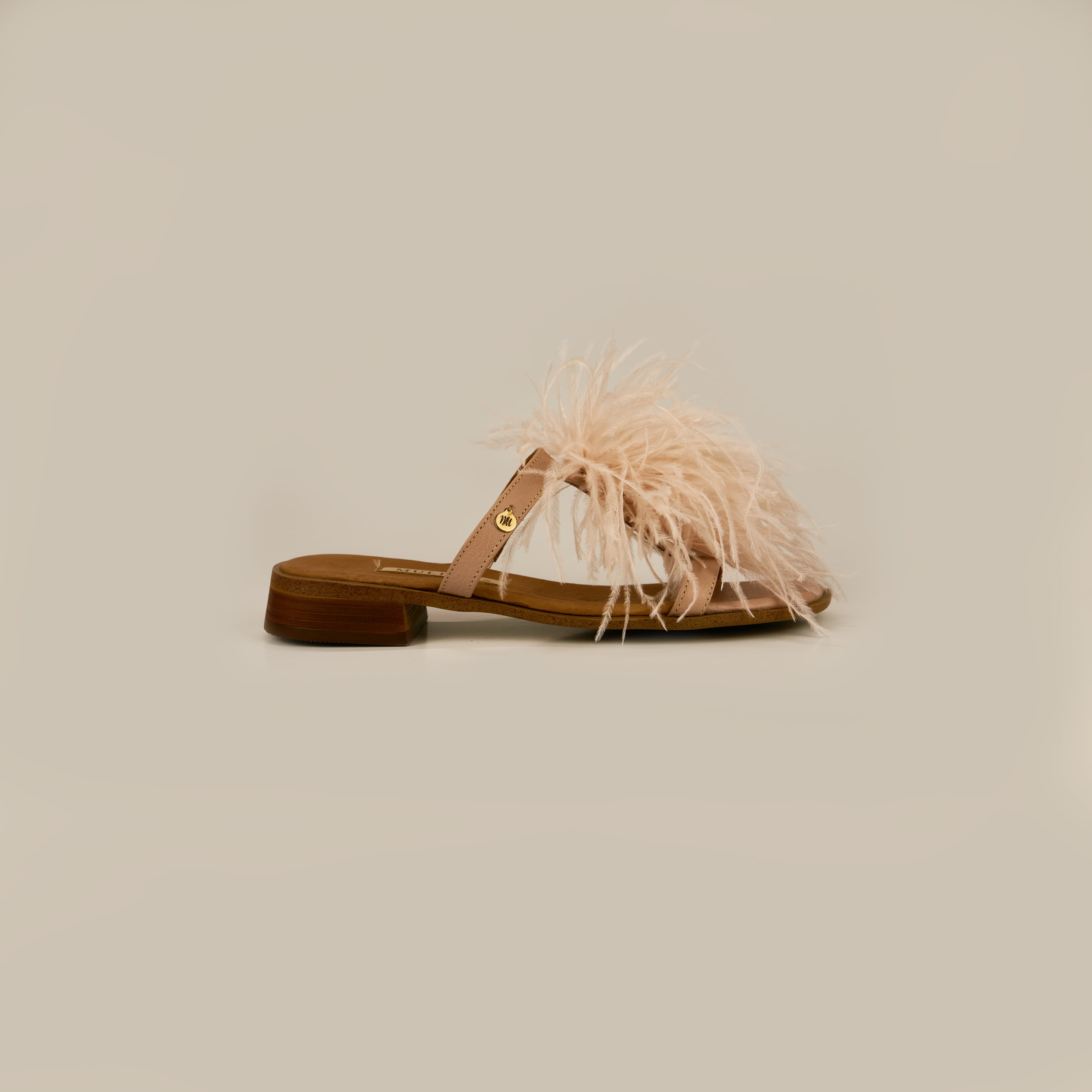 Rosé Feather sandals